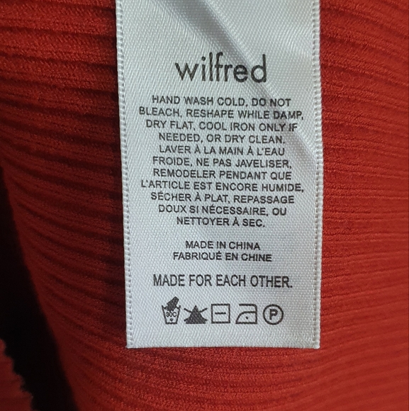 Wilfred Aritzia Revel Red cutout long sleeve dress - Picture 6 of 7